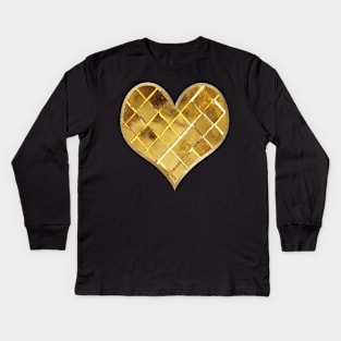 Heart - golden glitz Kids Long Sleeve T-Shirt